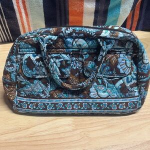 Vera Bradley Blue and Brown Floral Tote